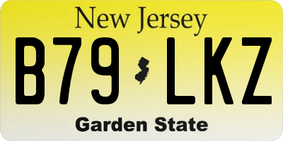 NJ license plate B79LKZ