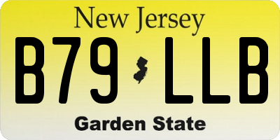 NJ license plate B79LLB
