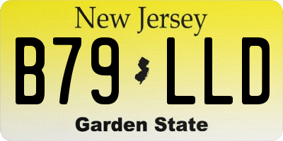 NJ license plate B79LLD