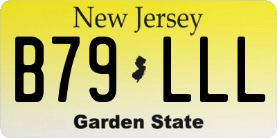 NJ license plate B79LLL