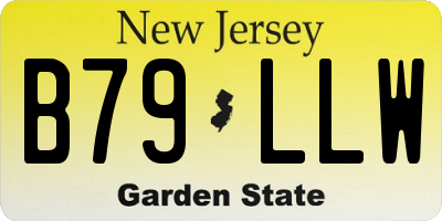 NJ license plate B79LLW