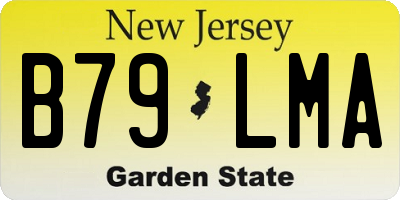 NJ license plate B79LMA