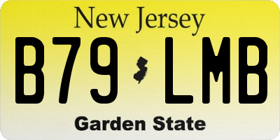 NJ license plate B79LMB