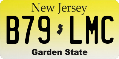 NJ license plate B79LMC