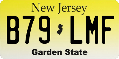 NJ license plate B79LMF