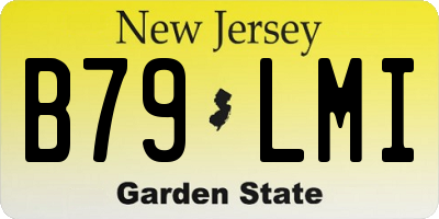 NJ license plate B79LMI