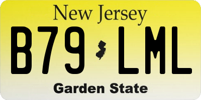 NJ license plate B79LML