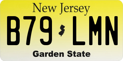 NJ license plate B79LMN