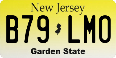 NJ license plate B79LMO
