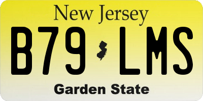 NJ license plate B79LMS