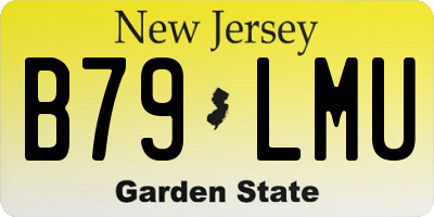 NJ license plate B79LMU