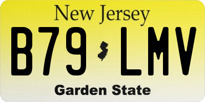 NJ license plate B79LMV