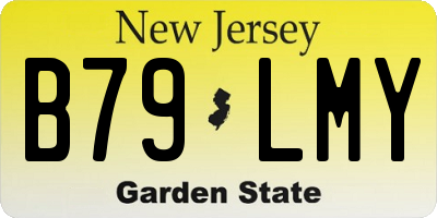 NJ license plate B79LMY