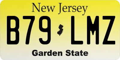 NJ license plate B79LMZ