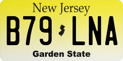 NJ license plate B79LNA