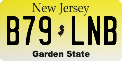 NJ license plate B79LNB