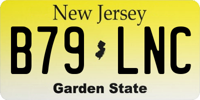 NJ license plate B79LNC