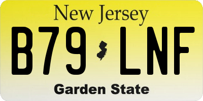 NJ license plate B79LNF