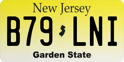 NJ license plate B79LNI