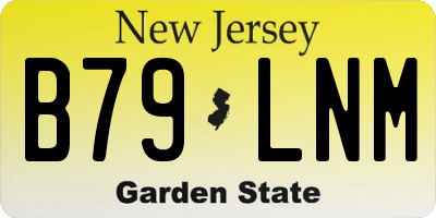 NJ license plate B79LNM
