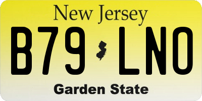NJ license plate B79LNO