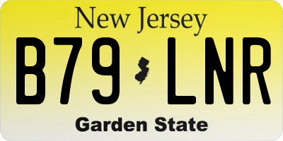 NJ license plate B79LNR