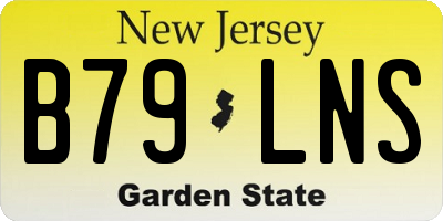 NJ license plate B79LNS