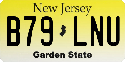 NJ license plate B79LNU