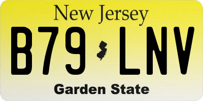 NJ license plate B79LNV