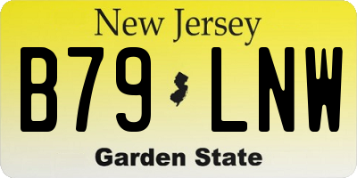 NJ license plate B79LNW