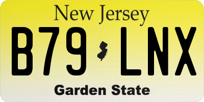 NJ license plate B79LNX