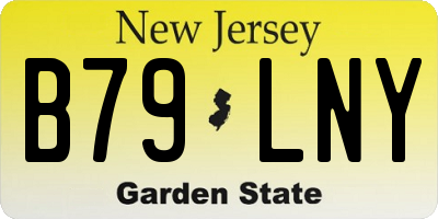 NJ license plate B79LNY