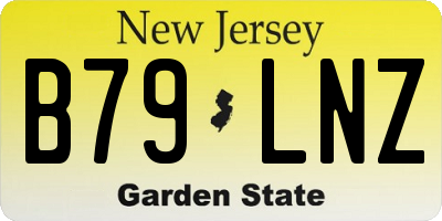 NJ license plate B79LNZ