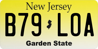 NJ license plate B79LOA