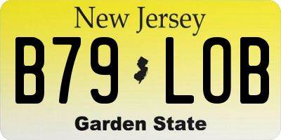 NJ license plate B79LOB
