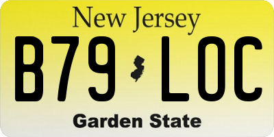 NJ license plate B79LOC