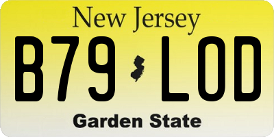NJ license plate B79LOD