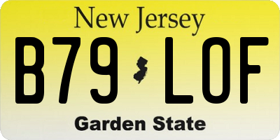 NJ license plate B79LOF