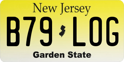 NJ license plate B79LOG