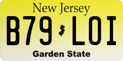 NJ license plate B79LOI