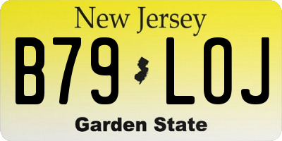 NJ license plate B79LOJ