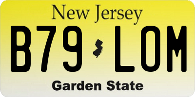 NJ license plate B79LOM