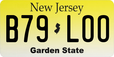 NJ license plate B79LOO