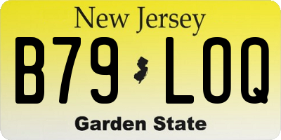 NJ license plate B79LOQ