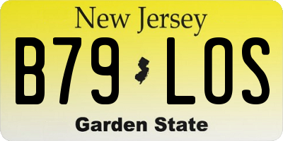 NJ license plate B79LOS