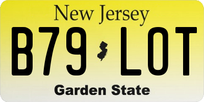 NJ license plate B79LOT