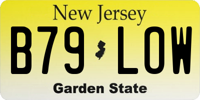 NJ license plate B79LOW