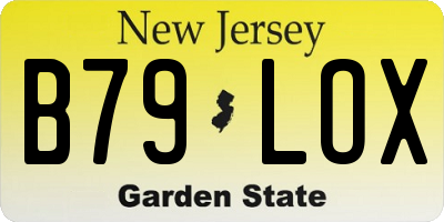 NJ license plate B79LOX