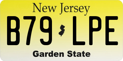 NJ license plate B79LPE