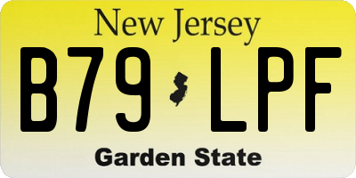 NJ license plate B79LPF